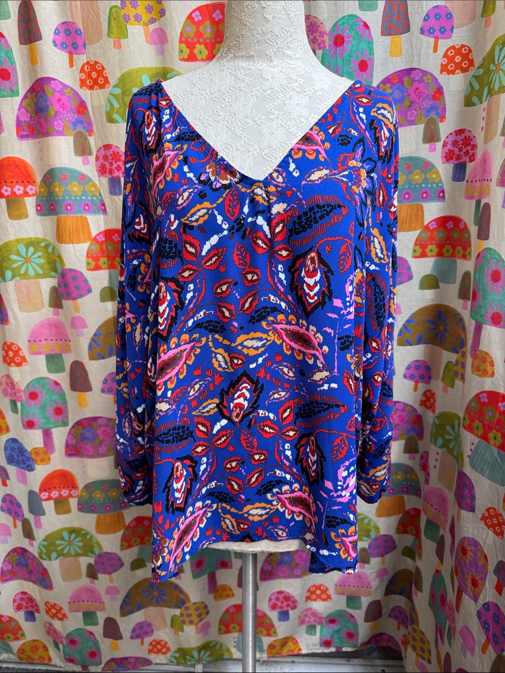 Chenault L/S Floral Blouse. XS